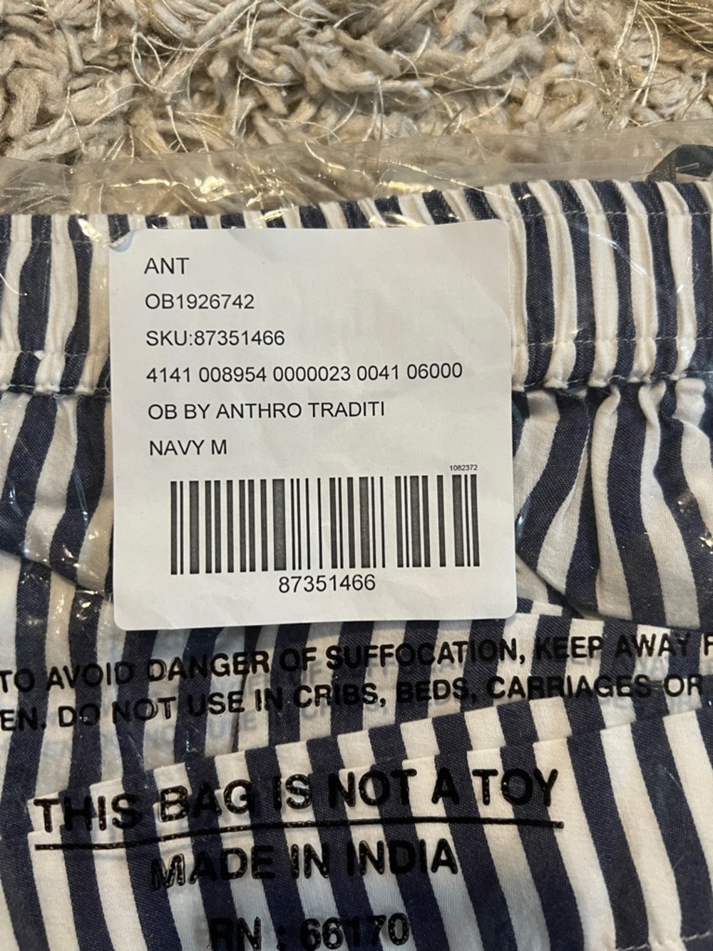 Anthropologie The Wren Boxer Shorts - Navy/White - Picture 7 of 7